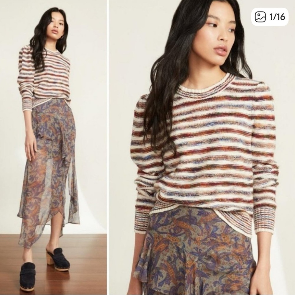 Veronica Beard Multicolor Striped Sweater